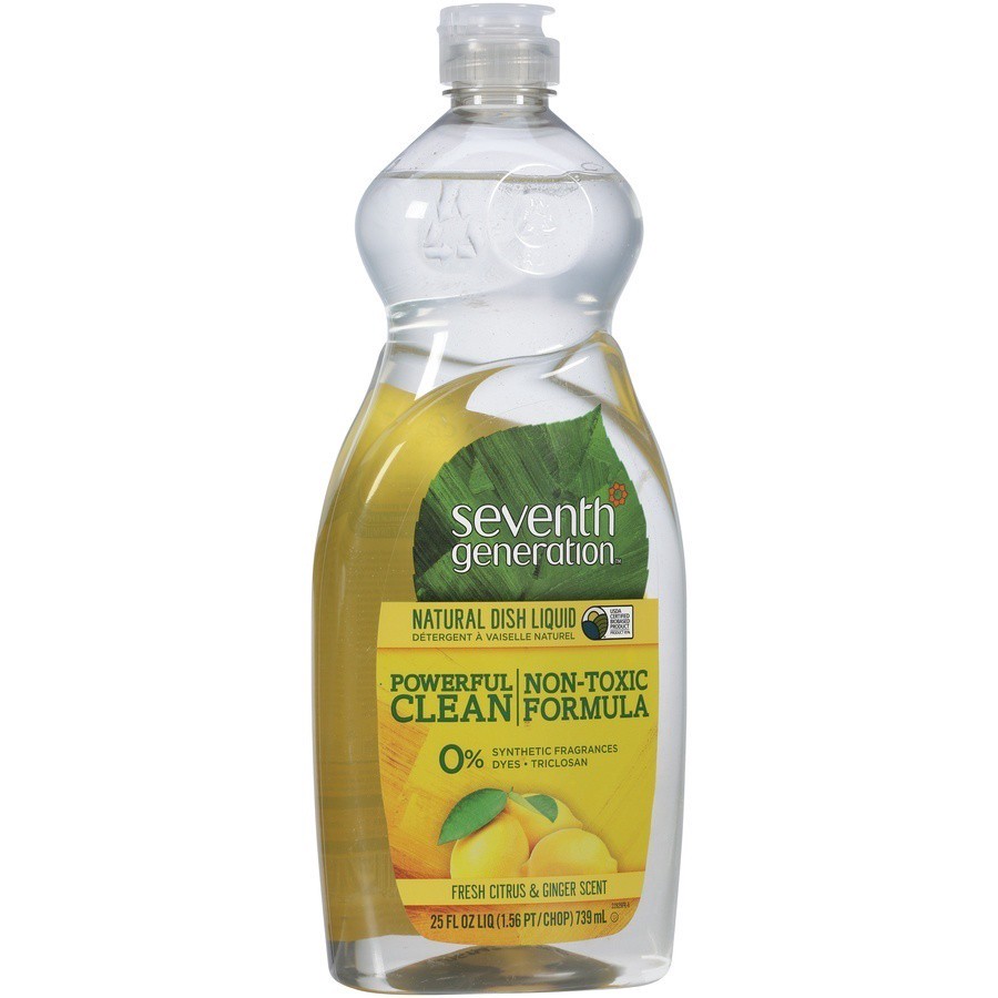 slide 2 of 6, Seventh Generation Real Citrus Dish Liqu, 25 oz