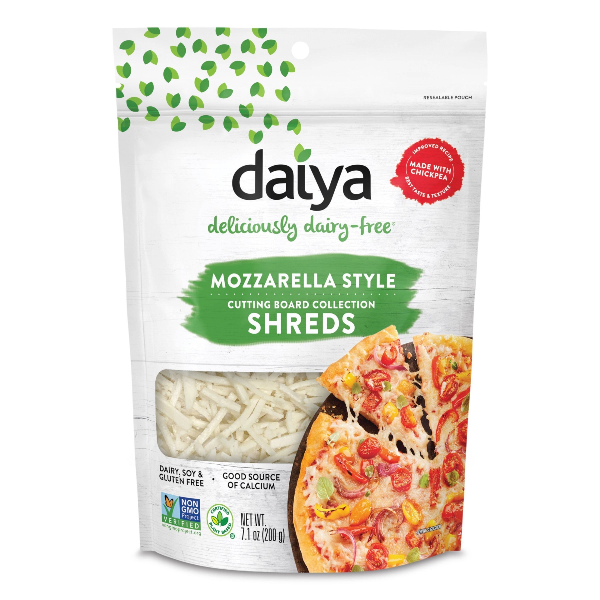 slide 1 of 3, Daiya Dairy Free Mozzarella Style Shreds, 7.1 oz