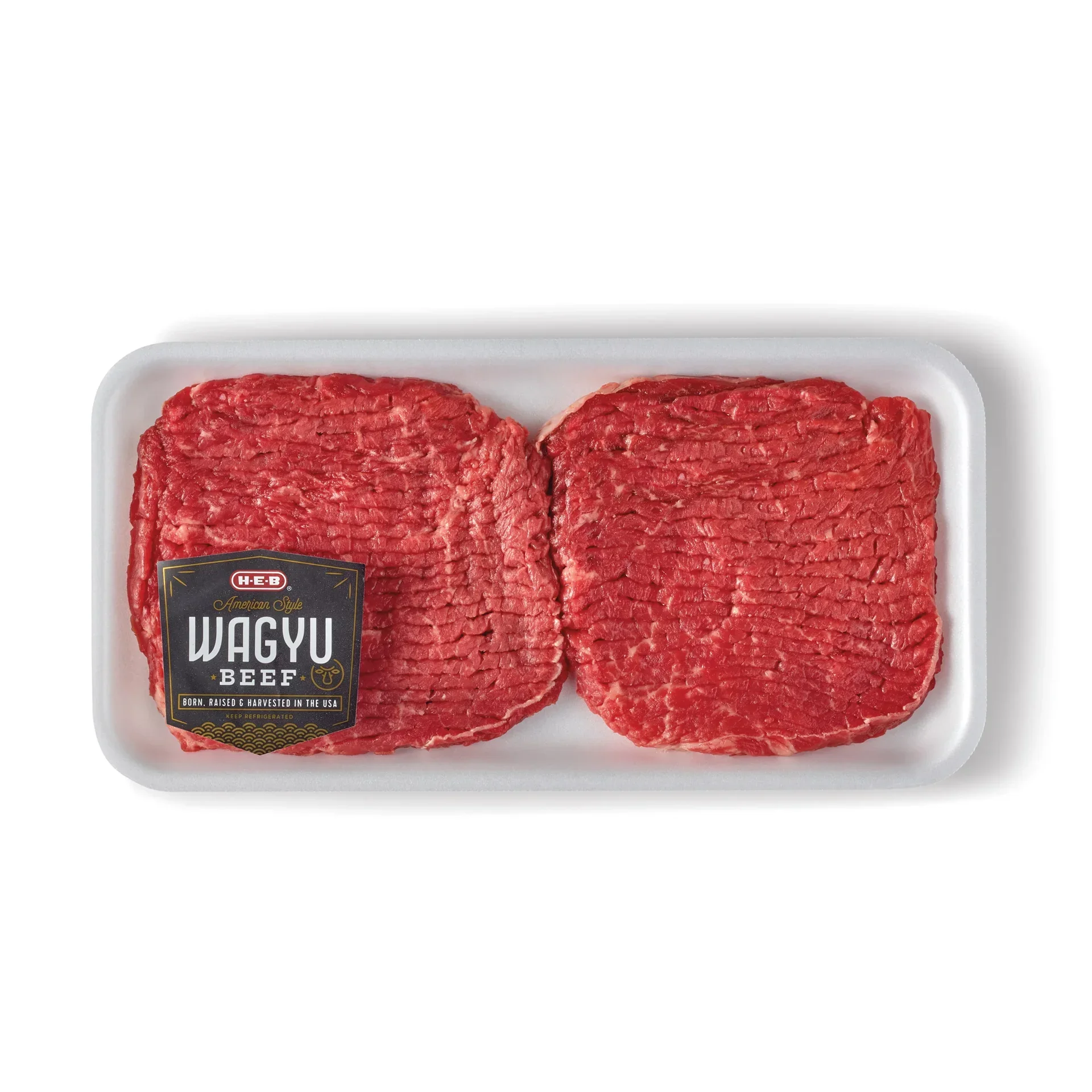 slide 1 of 1, H-E-B American-Style Wagyu Beef Tenderized Top Blade Steaks, per lb