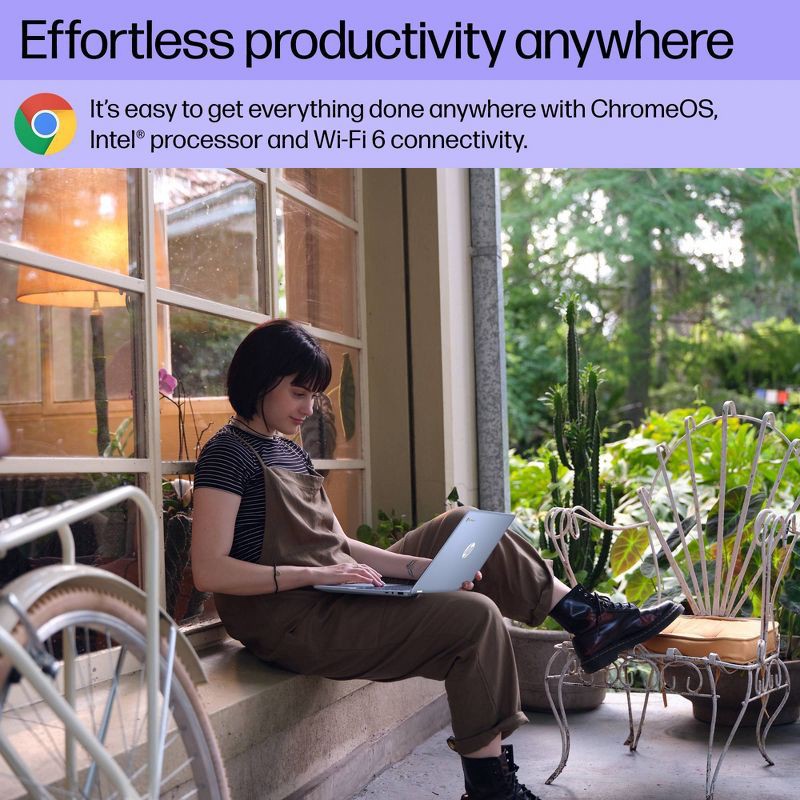 slide 3 of 15, HP Inc. HP 14" Convertible 2-in-1 Chromebook - Intel N200 - 4GB RAM - 128GB SSD Storage - Blue (14b-cd0046tg), 1 ct