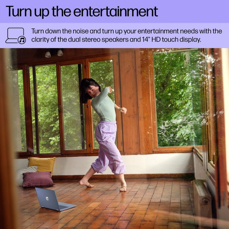 slide 14 of 15, HP Inc. HP 14" Convertible 2-in-1 Chromebook - Intel N200 - 4GB RAM - 128GB SSD Storage - Blue (14b-cd0046tg), 1 ct