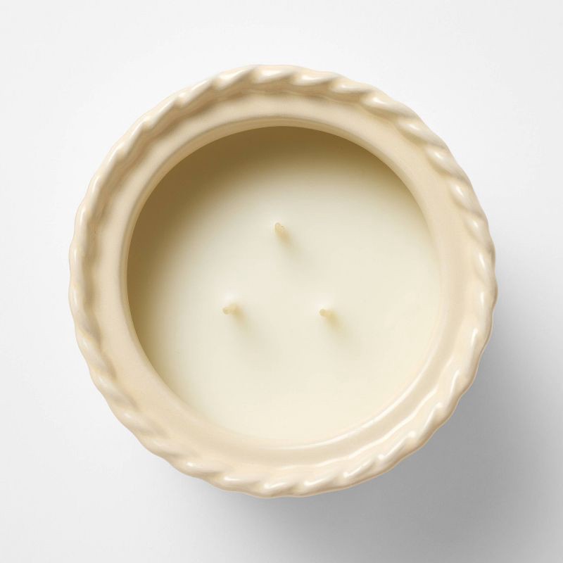 slide 4 of 5, Threshold designed w/Studio McGee 3 Wick Ceramic Jar Candle with Lid Sunflower and Ivy 18oz - Threshold™ designed with Studio McGee, 18 oz