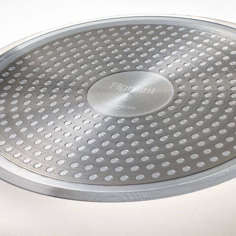 slide 5 of 8, 2pk Nonstick Ceramic Coated Aluminum Frying Pan Set with Champagne Handles Cream - Figmint™, 2 ct