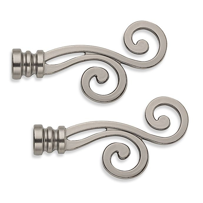 slide 1 of 1, Cambria Classic Complete Lariat Finials - Graphite, 2 ct