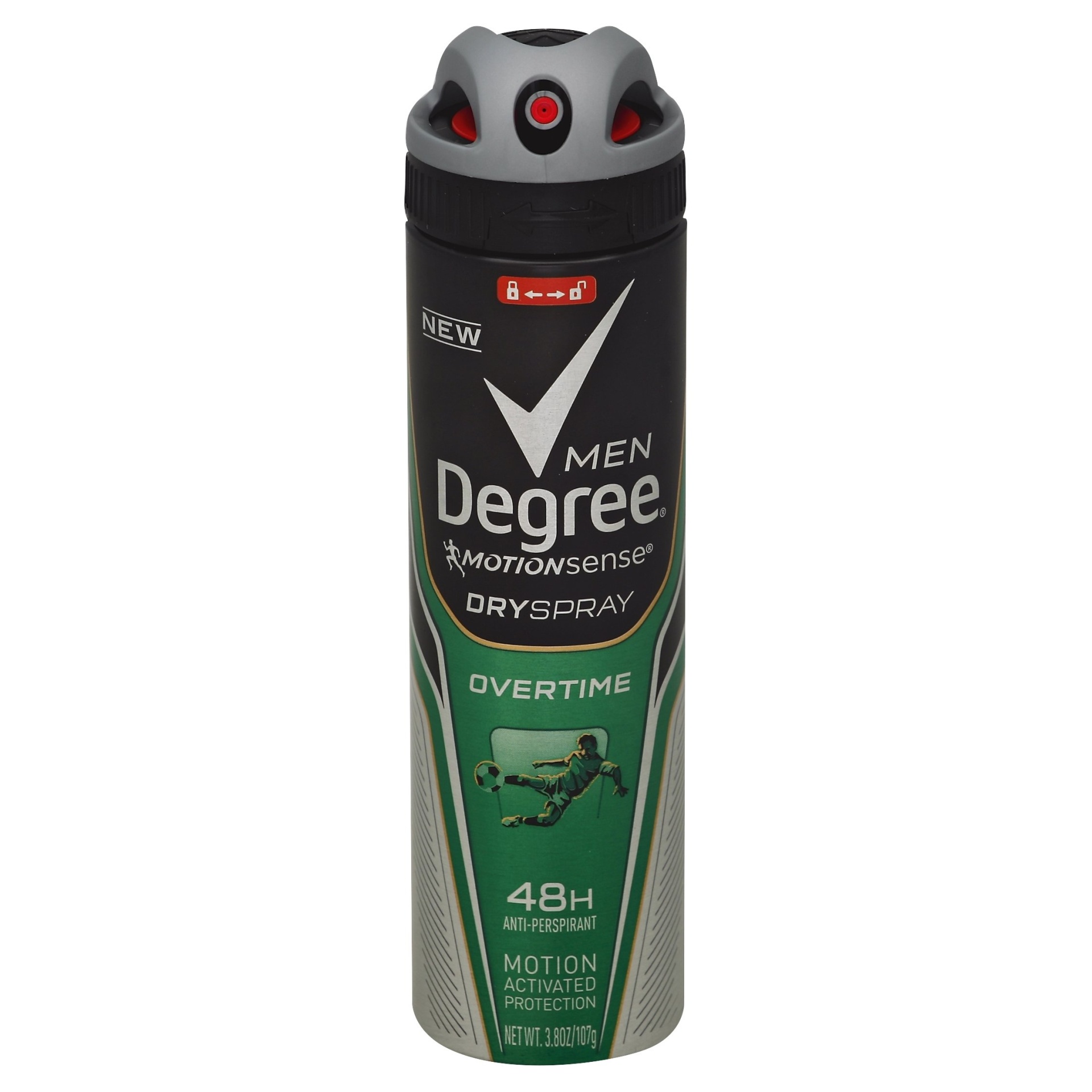 slide 1 of 1, Degree Men Overtime Dry Spray Antiperspirant And Deodorant, 3.8 oz