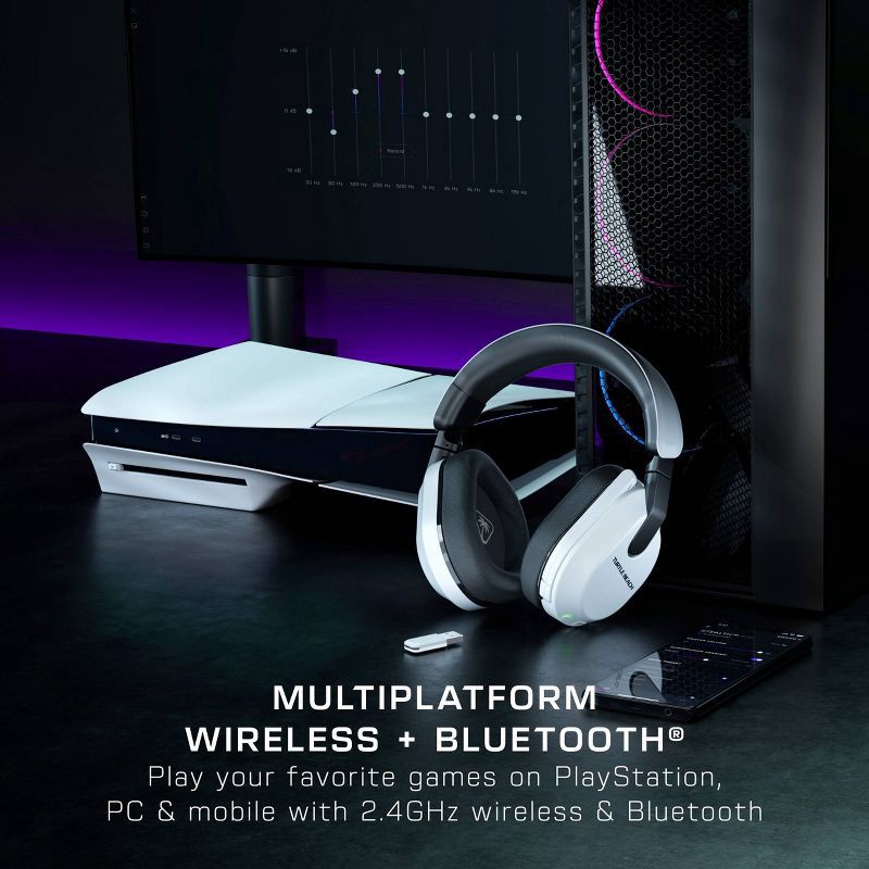 slide 2 of 15, Turtle Beach Stealth 600 Gen 3 Wireless Headset for PlayStation - White: Leatherette Ear Cushion, USB Connection, 1 ct