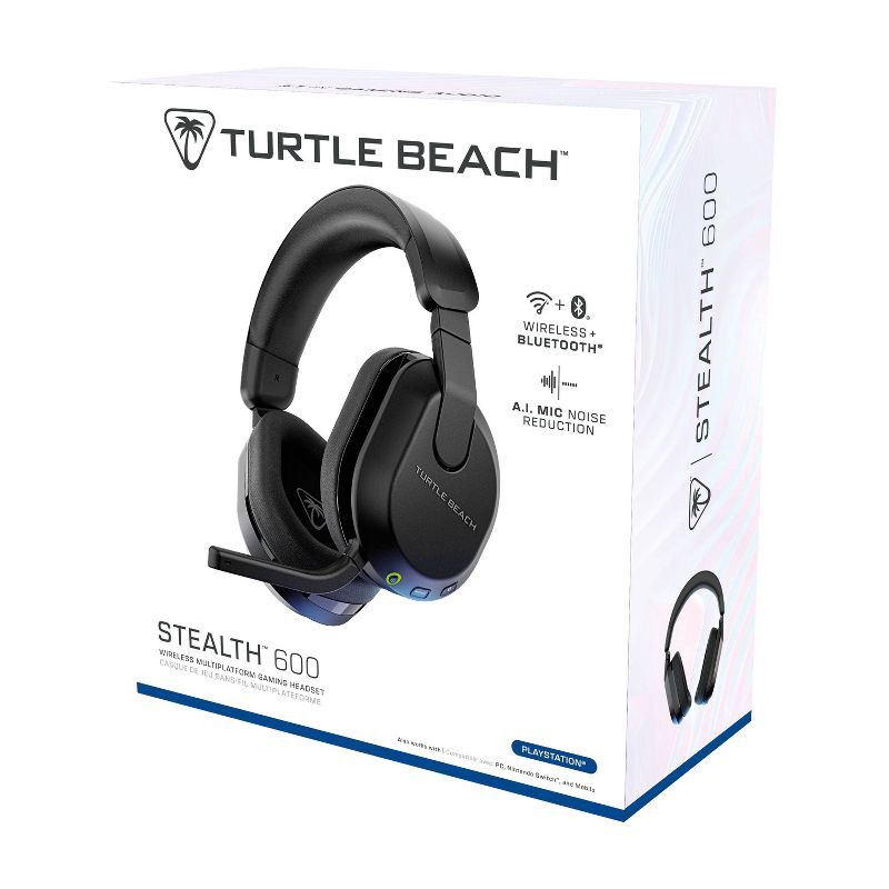 slide 14 of 15, Turtle Beach Stealth 600 Gen 3 Wireless Headset for PlayStation - Black: USB, Leatherette Cushion, 1 ct