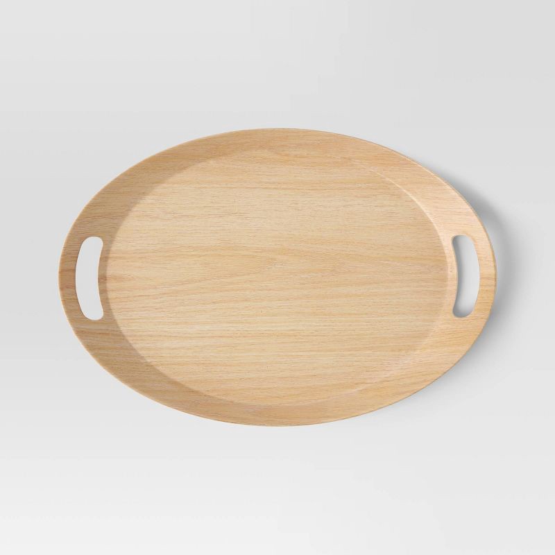 slide 3 of 3, 19" Melamine Serving Tray with Handle - Room Essentials™, 1 ct