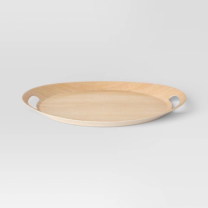 slide 1 of 3, 19" Melamine Serving Tray with Handle - Room Essentials™, 1 ct