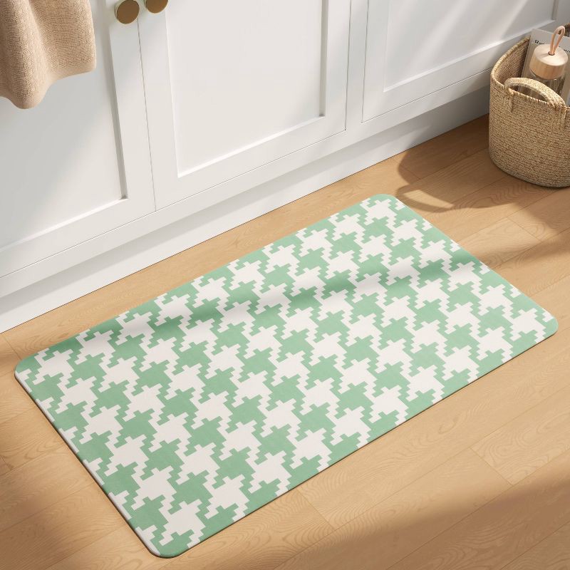 slide 2 of 4, 1'8"x2'10" Houndstooth Rug - Room Essentials™, 1 ct