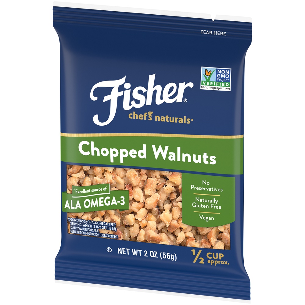 slide 6 of 9, Fisher Chef's Naturals Chopped Walnuts 2 oz. Bag, 2 oz