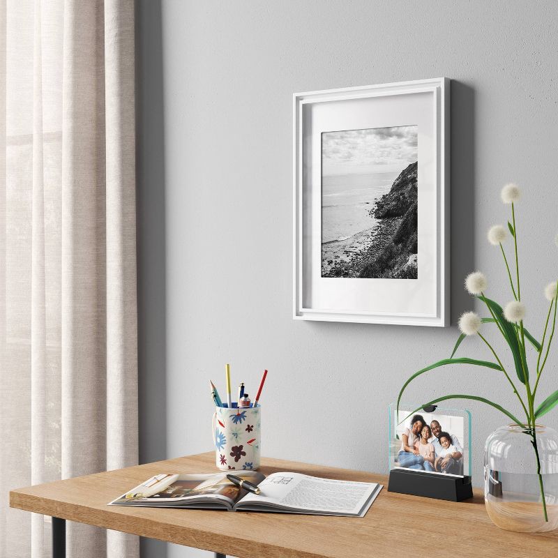 slide 2 of 4, 11"x14" Matted to 8"x10" Traditional Value Picture Frame White - Room Essentials™, 1 ct
