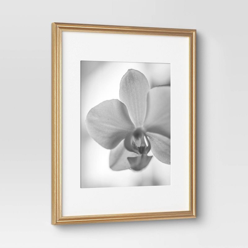 slide 3 of 6, 11"x14" Matted to 8"x10" Traditional Value Picture Frame Gold - Room Essentials™, 1 ct