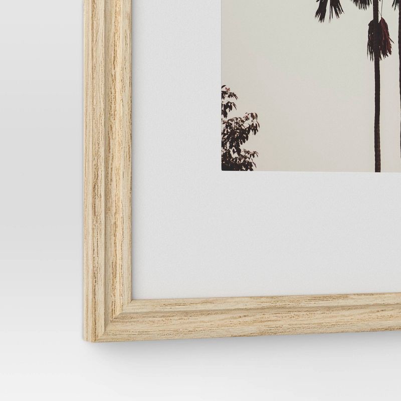 slide 4 of 4, 11"x14" Matted to 8"x10" Traditional Value Picture Frame Natural Wood - Room Essentials™, 1 ct