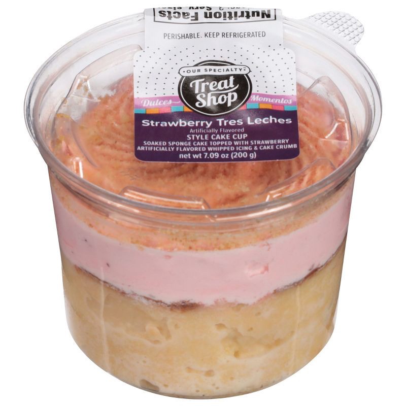 slide 1 of 4, Rich's Strawberry Tres Leches Style Cake Cup - 7.09oz, 7.09 oz