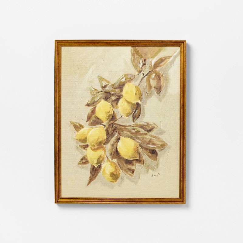 slide 1 of 3, Threshold designed w/Studio McGee 16"x20" Lemons Vintage Framed Wall Art - Threshold™ designed with Studio McGee, 1 ct