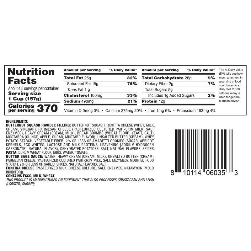slide 7 of 8, Rana Butternut Squash Ravioli Oven Bake Kit - 25oz, 25 oz