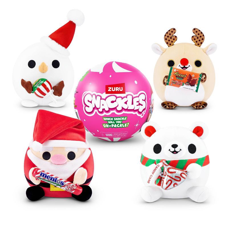 slide 7 of 10, Snackles 4.5" Capsule Christmas Plush, 1 ct