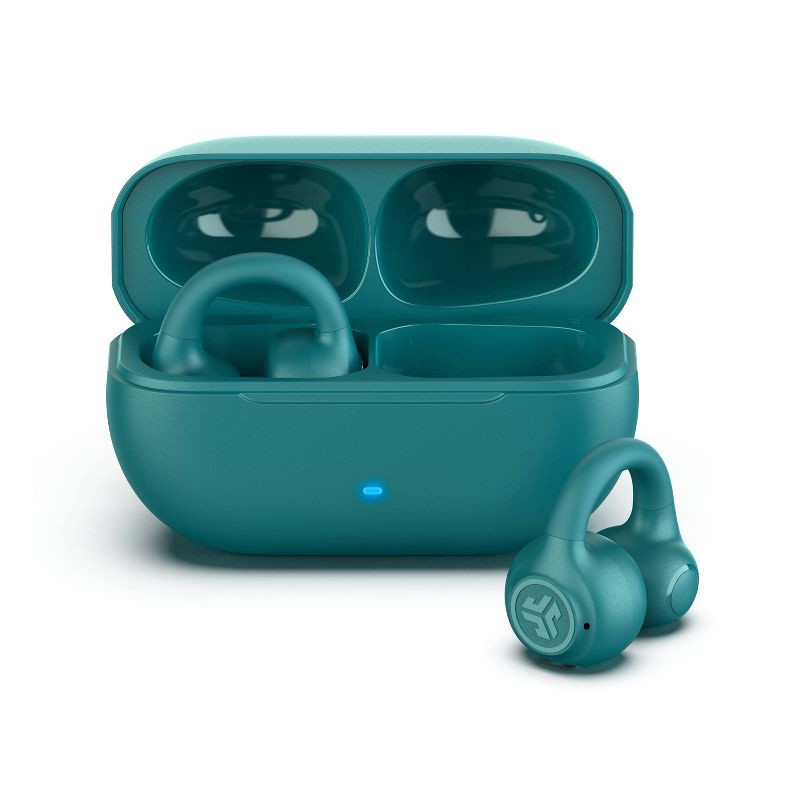 slide 2 of 16, JLab Flex True Wireless Bluetooth Open-Ear Earbuds - Teal: Silicon Cushion & Built-In Mic, 1 ct
