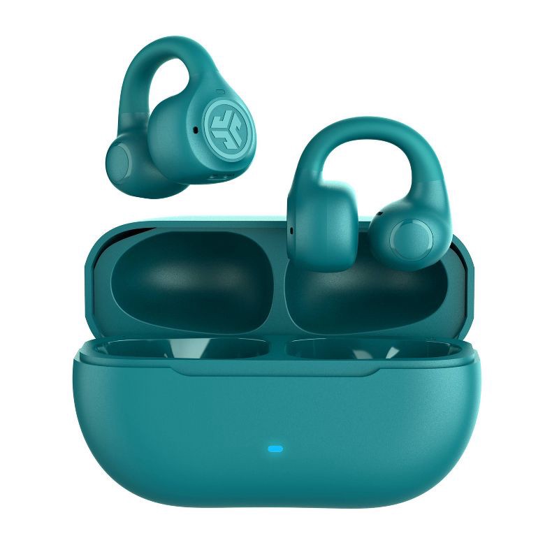 slide 3 of 16, JLab Flex True Wireless Bluetooth Open-Ear Earbuds - Teal: Silicon Cushion & Built-In Mic, 1 ct
