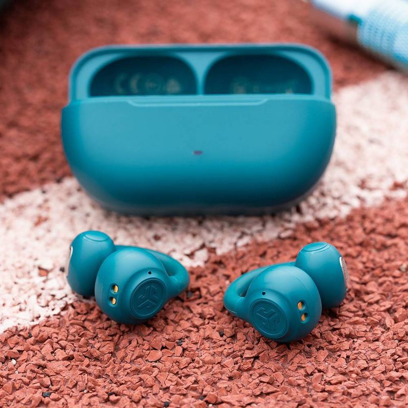 slide 5 of 16, JLab Flex True Wireless Bluetooth Open-Ear Earbuds - Teal: Silicon Cushion & Built-In Mic, 1 ct