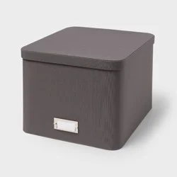 Large Decorative Fabric Box Charcoal - Brightroom™