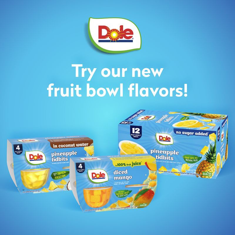 slide 5 of 6, Dole Pineapple Paradise Tidbits Fruit Cups - 16oz/4ct, 4 ct; 16 oz