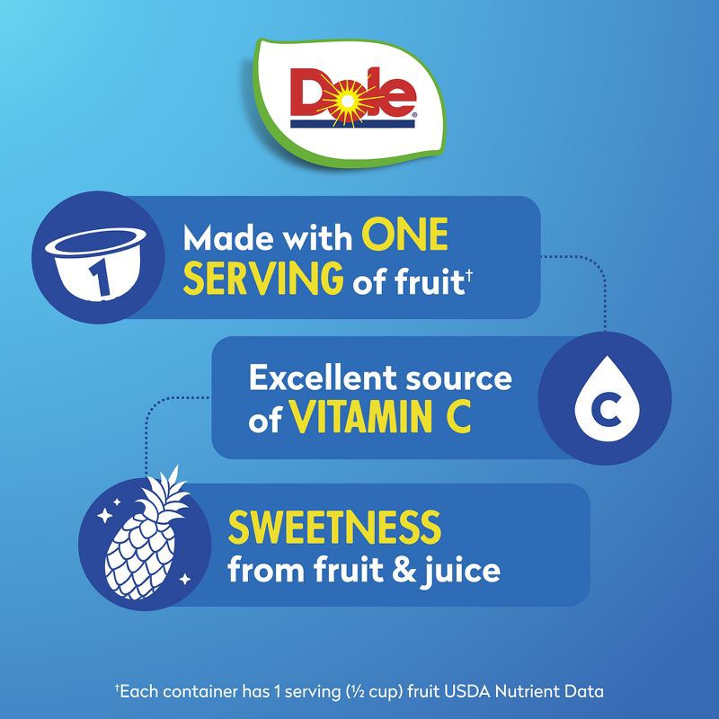 slide 6 of 6, Dole Pineapple Paradise Tidbits Fruit Cups - 16oz/4ct, 4 ct; 16 oz