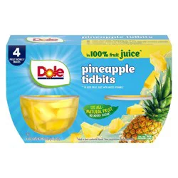 Dole Pineapple Paradise Tidbits Fruit Cups - 16oz/4ct
