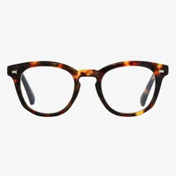 Women's Plastic Round Blue Light Filtering Glasses - Universal Thread™ Brown/Tortoise Print: 100% Recycled Frame, Narrow Fit