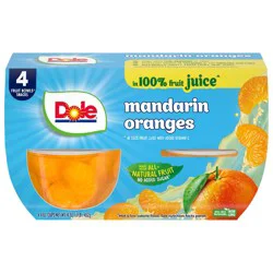 Dole Mandarins in 100% Juice Fruit Cups - 16oz/4ct