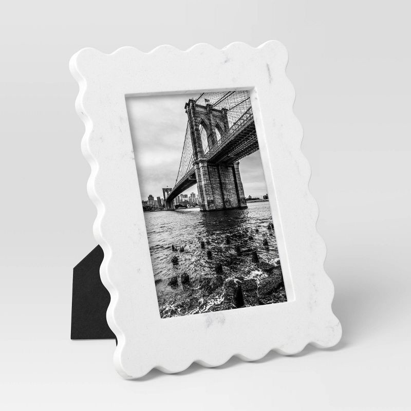 slide 1 of 4, 5"x7" Marble/Stone Table Picture Frame - Threshold™, 1 ct