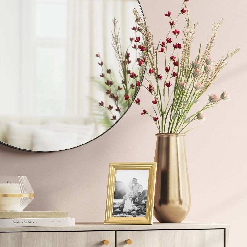 slide 2 of 4, 5"x7" Metal Table Picture Frame Plated Brass - Threshold™, 1 ct