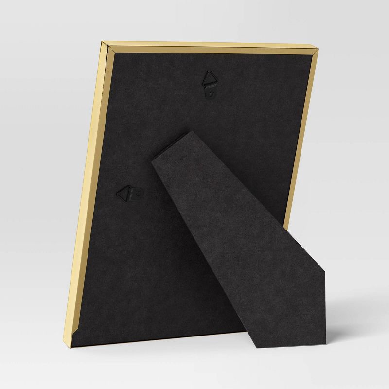 slide 4 of 4, 5"x7" Metal Table Picture Frame Plated Brass - Threshold™, 1 ct