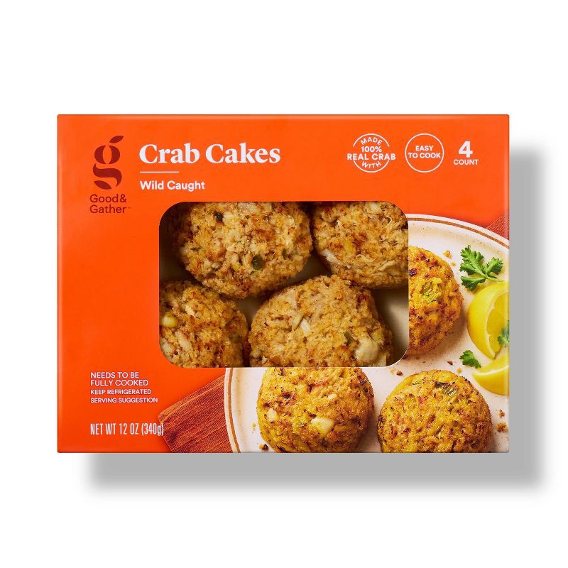 slide 1 of 3, Crab Cakes - 12oz/4ct - Good & Gather™, 4 ct; 12 oz