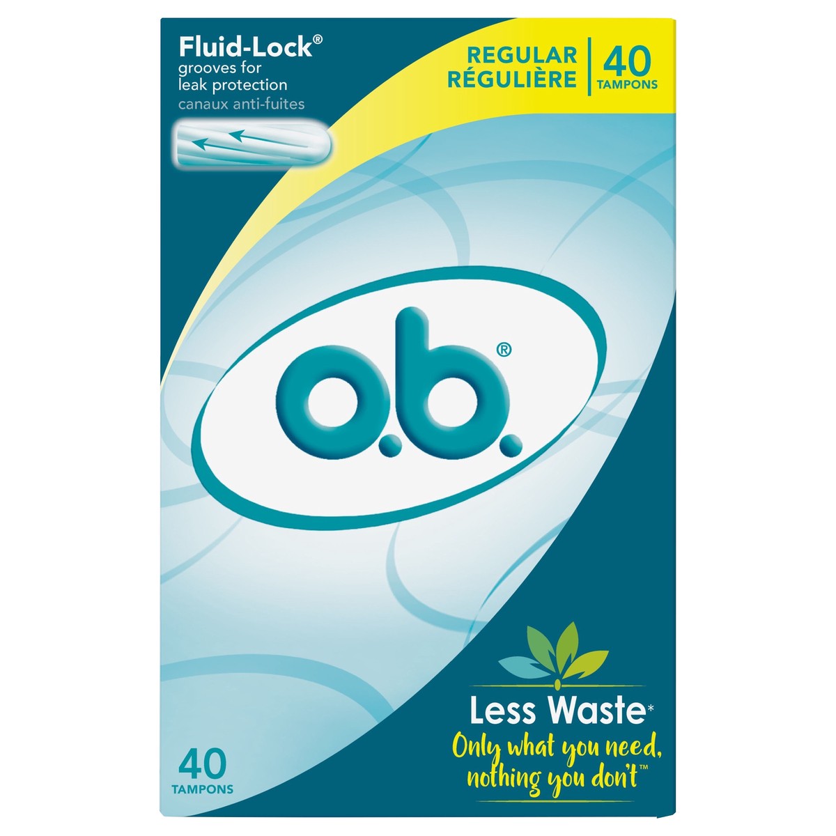 slide 1 of 6, o.b. Tampons Regular Absorbency Unscented, 40 ct