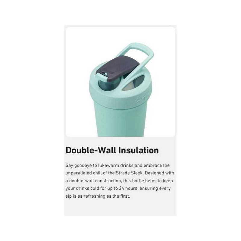 slide 4 of 8, BlenderBottle 25oz Strada Sleek Stainless Steel Tumbler - Cream, 25 oz