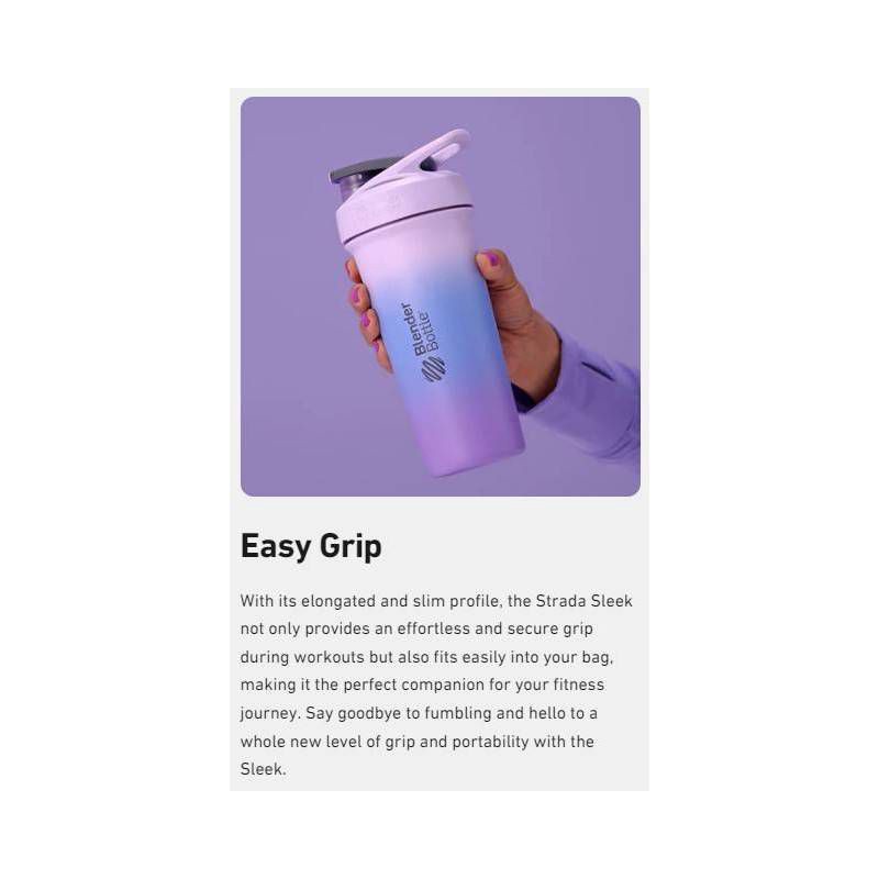 slide 5 of 8, BlenderBottle 25oz Strada Sleek Stainless Steel Tumbler - Cream, 25 oz