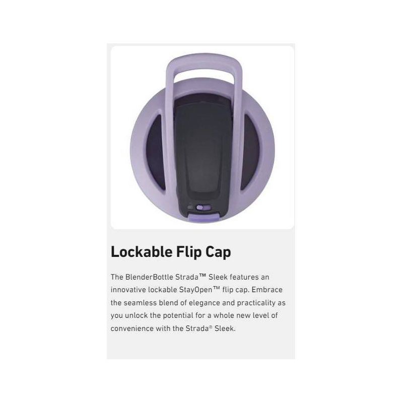 slide 6 of 8, BlenderBottle 25oz Strada Sleek Stainless Steel Tumbler - Cream, 25 oz