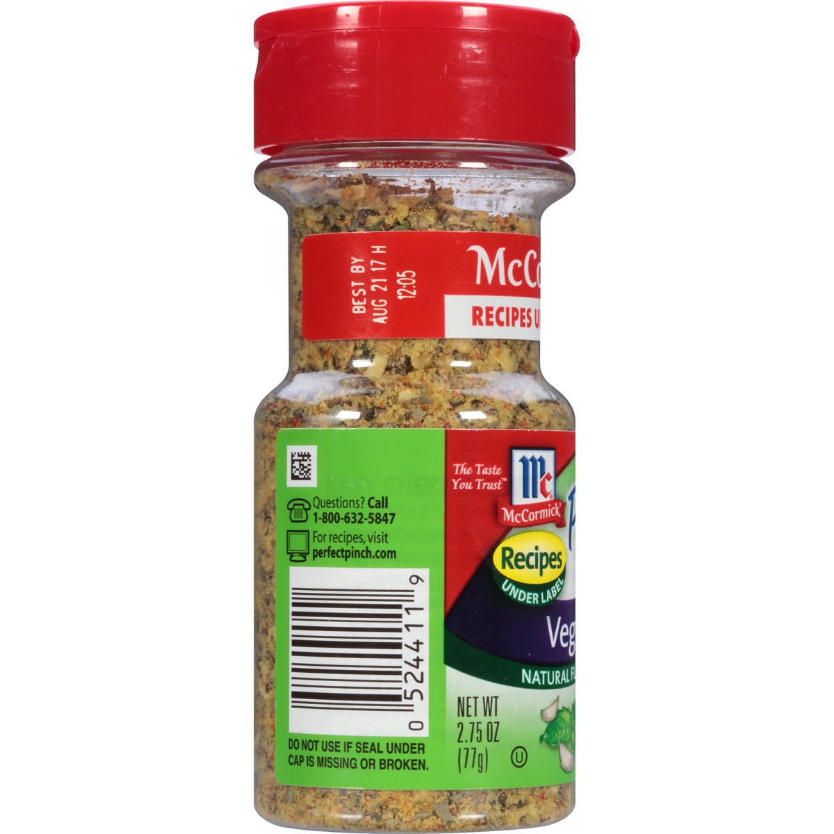 slide 2 of 7, McCormick Perfect Pinch Vegetable Seasoning, 2.75 oz, 2.75 oz