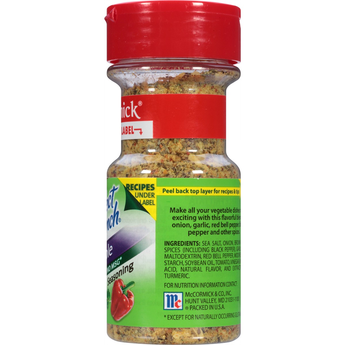 slide 7 of 7, McCormick Perfect Pinch Vegetable Seasoning, 2.75 oz, 2.75 oz