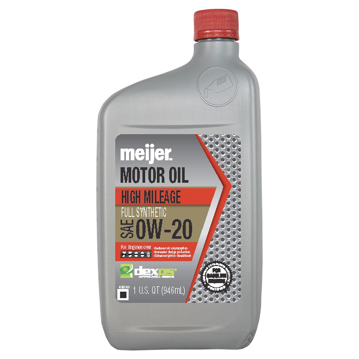 slide 1 of 5, Meijer 0W20 Full Synthetic High Mileage Oil, 1 qt