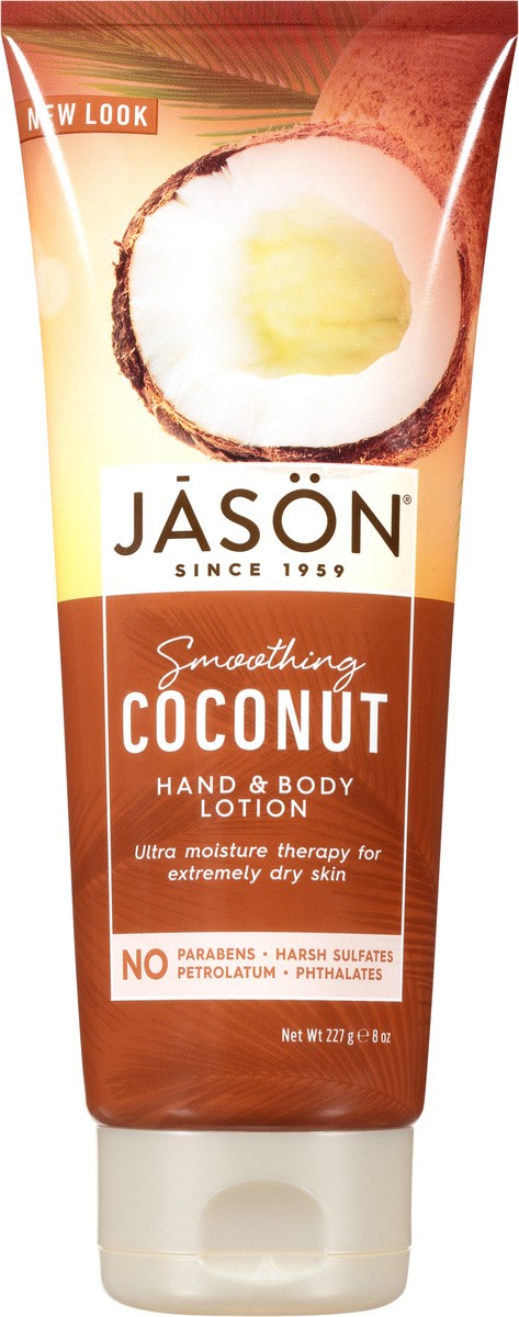 slide 5 of 8, JASON Smoothing Coconut Hand & Body Lotion 8 oz. Tube, 8 oz