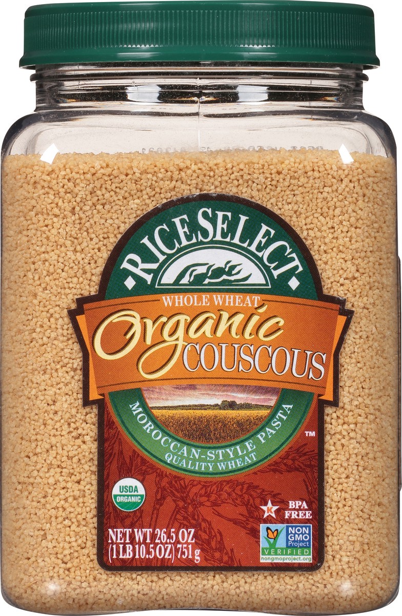 slide 9 of 10, RiceSelect Whole Wheat Organic Couscous, 26.5 oz