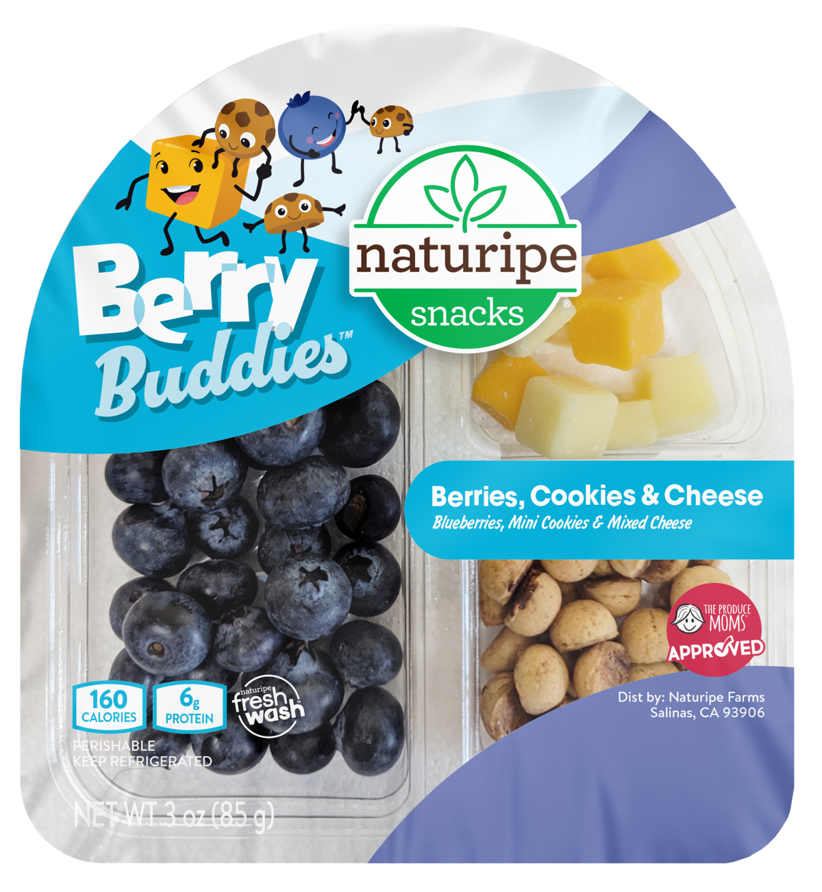 slide 1 of 5, Naturipe Berry Buddies Berries, Cookies & Cheese, 3.0 oz, 3 oz