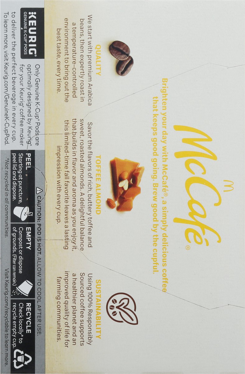 slide 9 of 9, McCafé K-Cup Pods Toffee Almond Coffee - 12 ct, 4.12 oz