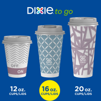 slide 2 of 27, Dixie To Go 16 Oz Paper Cups And Lids, 18 Count, 18 ct