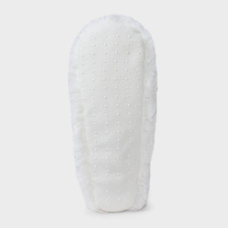 Women's Pebble Textured Faux plush Cozy Pull-On Slipper Socks with