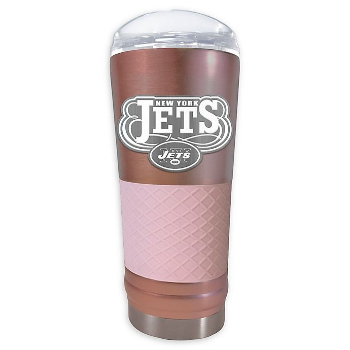 slide 1 of 1, NFL New York Jets Rose Gold Draft Vacuum-Insulated Tumbler, 24 oz