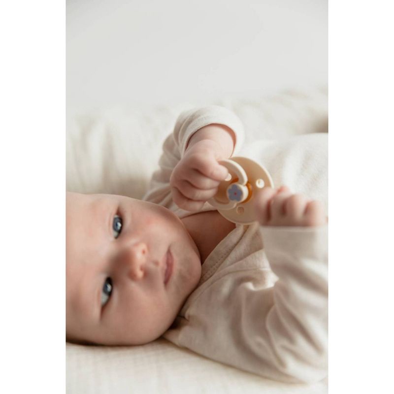 slide 4 of 9, Bibs Studio Collection Colour Jasmine Floral Latex Pacifier 6-18 Months - Jasmine Ivory Mix - 2pk, 2 ct